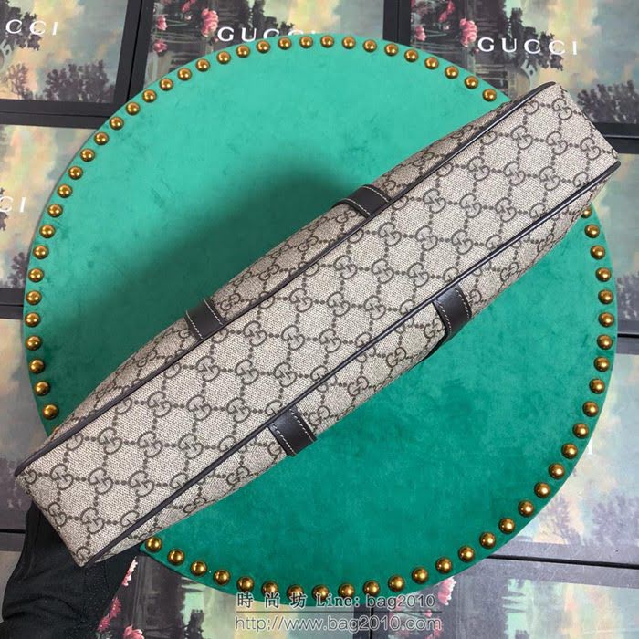 GUCCI 古馳男包 新款 201480 啡pvc 男士手提包 Gucci公事包